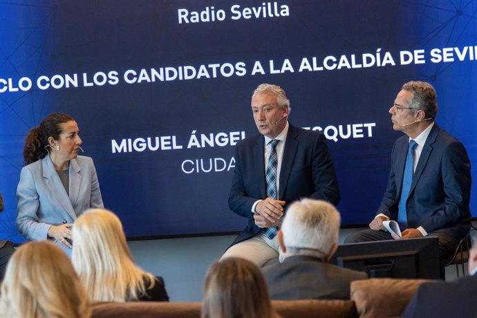 El portavoz y candidato de CS a la Alcaldía de Sevilla, Miguel Ángel Aumesquet, en los Encuentros SER.