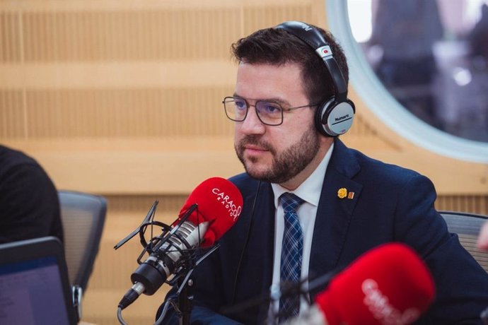 El presidente de la Generalitat, Pere Aragons, en Radio Caracol en Colombia