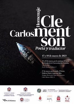 Cartel de las jornadas de homenaje a Carlos Clementson.