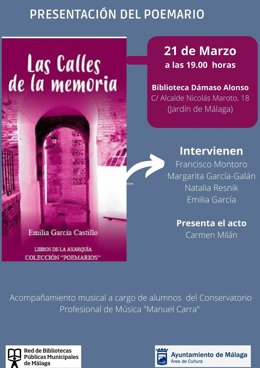 Cartel del evento que tiene lugar en el marco de la celebración del Día Mundial de la Poesía.