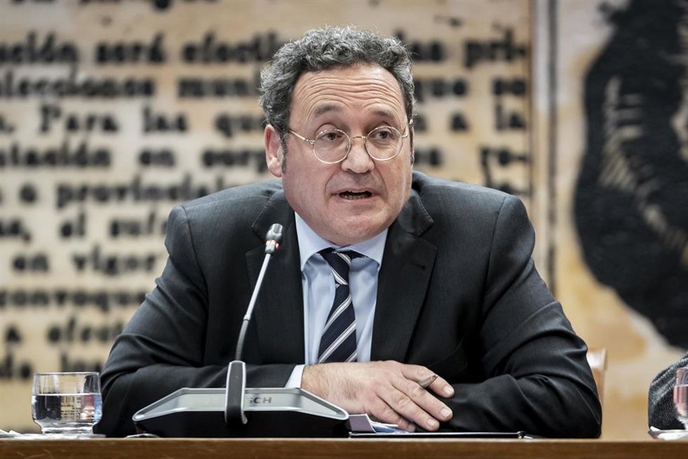 El fiscal general del Estado, Álvaro García Ortiz, comparece ante la Comisión de Justicia del Senado para dar cuenta de la memoria anual del Ministerio Público, a 16 de febrero de 2023, en Madrid (España). García Ortiz comparece en plena polémica por la