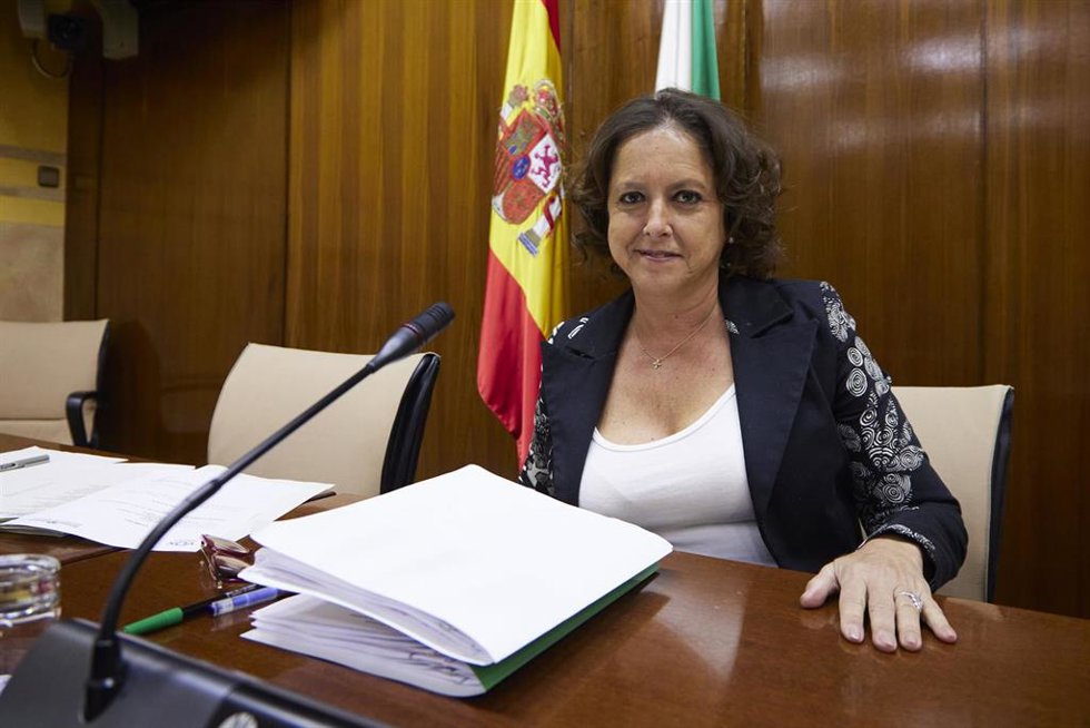 La consejera de Salud y Consumo de la Junta de Andalucía, Catalina García, comparece durante la Comisión de Salud y Consumo 