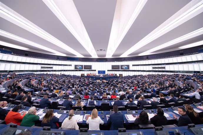 Sesión de votación en la sede del Parlamento Europeo en Estrasburgo.