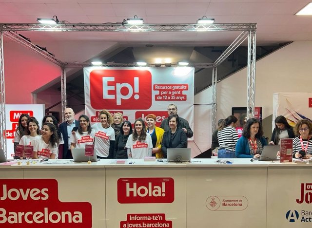 El estand del Ayuntamiento de Barcelona en el Saló de l'Ensenyament.