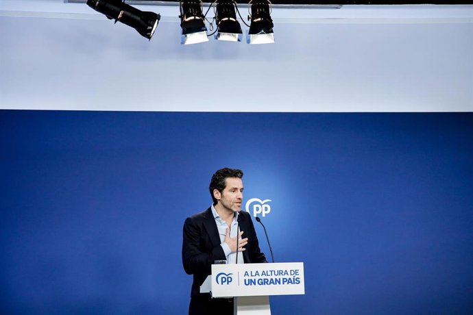 Archivo - El exportavoz del PP en el Parlamento vasco, Borja Sémper, comparece tras ser elegido como portavoz del comité de campaña de la formación para las elecciones autonómicas y municipales del próximo 28 de mayo, a 9 de enero de 2023, en Madrid (Es