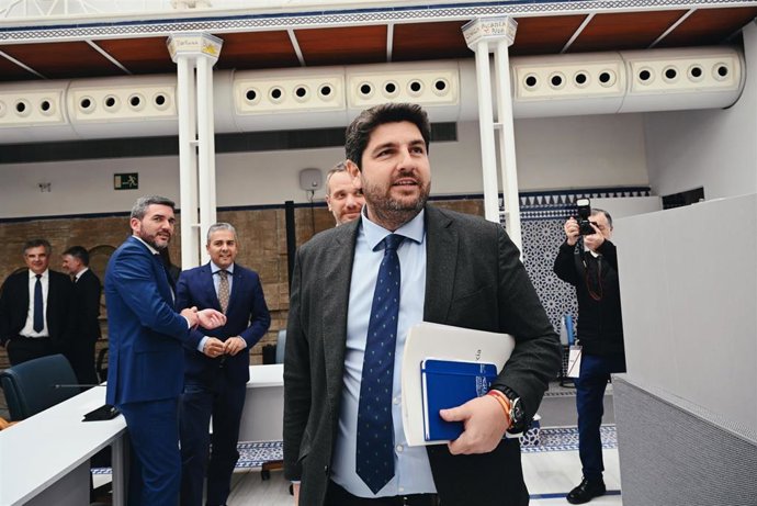 El presidente de la Comunidad, Fernando López Miras, en la Asamblea Regional