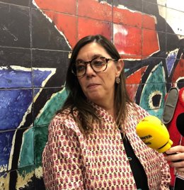 La secretaria general de Educación de la Generalitat, Patrícia Gom, en declaraciones a periodistas a 15 de marzo de 2023