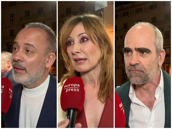 Javier Gutiérrez, Nathalie Poza y Luis Tosar en el Festival de Cine de Málaga