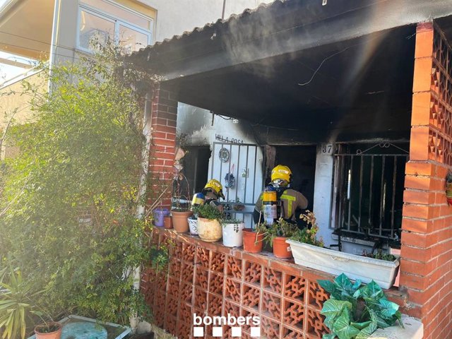 Imatge de l'incendi a Albinyana (Tarragona)