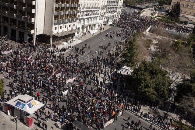Imagen de archivo de una protesta contra el Gobierno de Grecia. 