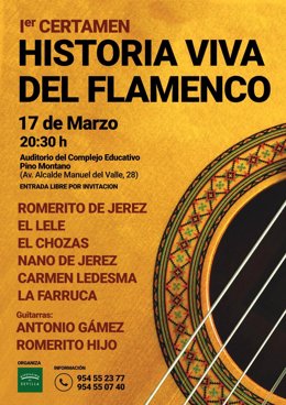 Cartel del I certamen "Historia Viva del Flamenco"