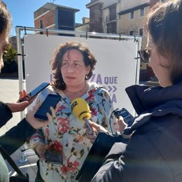La candidata de Podemos a las Cortes por Huesca Marta de Santos.