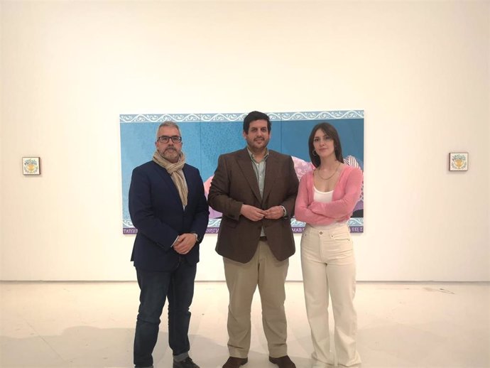 Jorge Vázquez con Ana Pavón en el Museo de Cádiz.