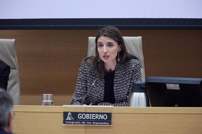 La ministra de Justicia, Pilar Llop, durante una comparecencia en la Comisión de Justicia en el Congreso de los Diputados.