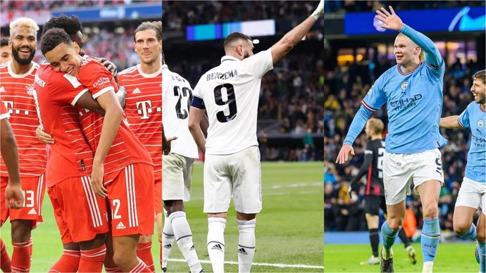 Bayern Múnich, Real Madrid y Manchester City