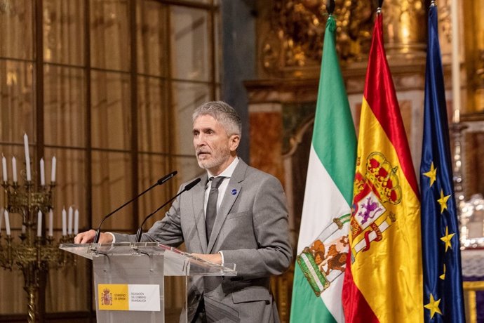 El ministro de Interior, Fernando Grande-Marlaska, en un acto en Cádiz