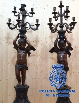 La Policía Nacional localiza en Toledo dos candelabros sustraídos de una vivienda de Torrent y detiene al autor del robo