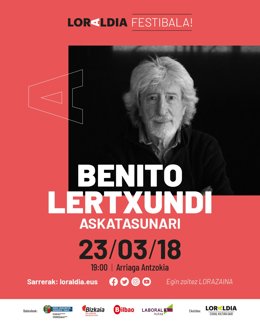 Cartel del concierto de Benito Lertxundi en el teatro Arriaga