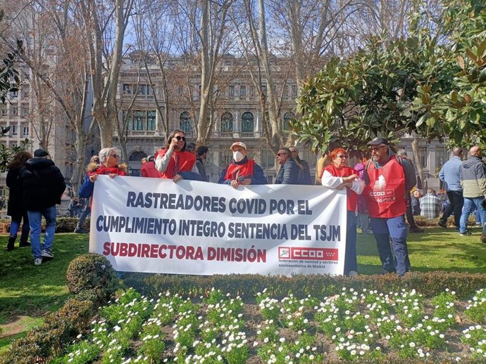Protesta de los rastreadores Covid