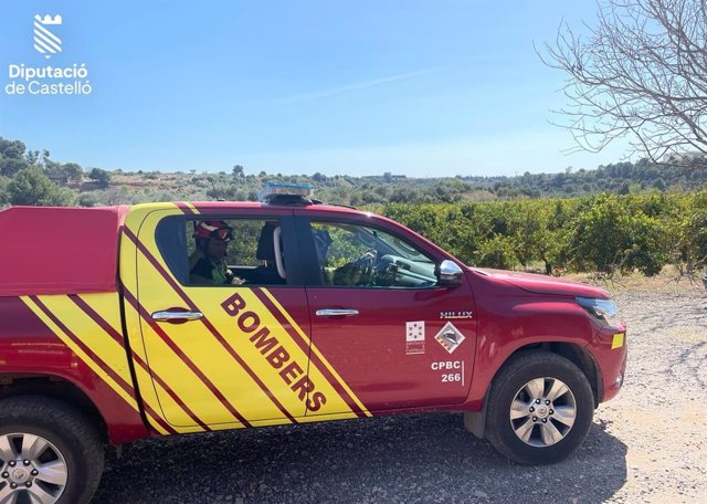 Coche de Bomberos del Consorcio de Castellón en el incendio del Barranc Mal Vestit