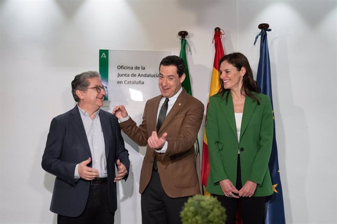 Enric Millo, Juanma Moreno y Esperanza García