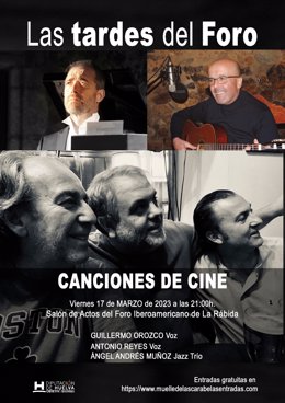 Cartel de 'Canciones de cine' dentro de 'Las Tardes del Foro'.