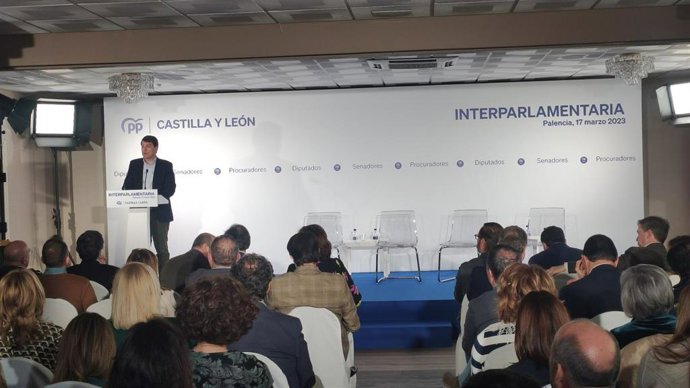 El presidente de la Junta, Alfonso Fernández Mañueco, durante la Interparlamentaria del PP.