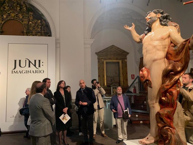 Inauguración de la exposición monográfica sobre Juan de Juni en la Sala de Exposiciones de Las Francesas, en Valladolid.