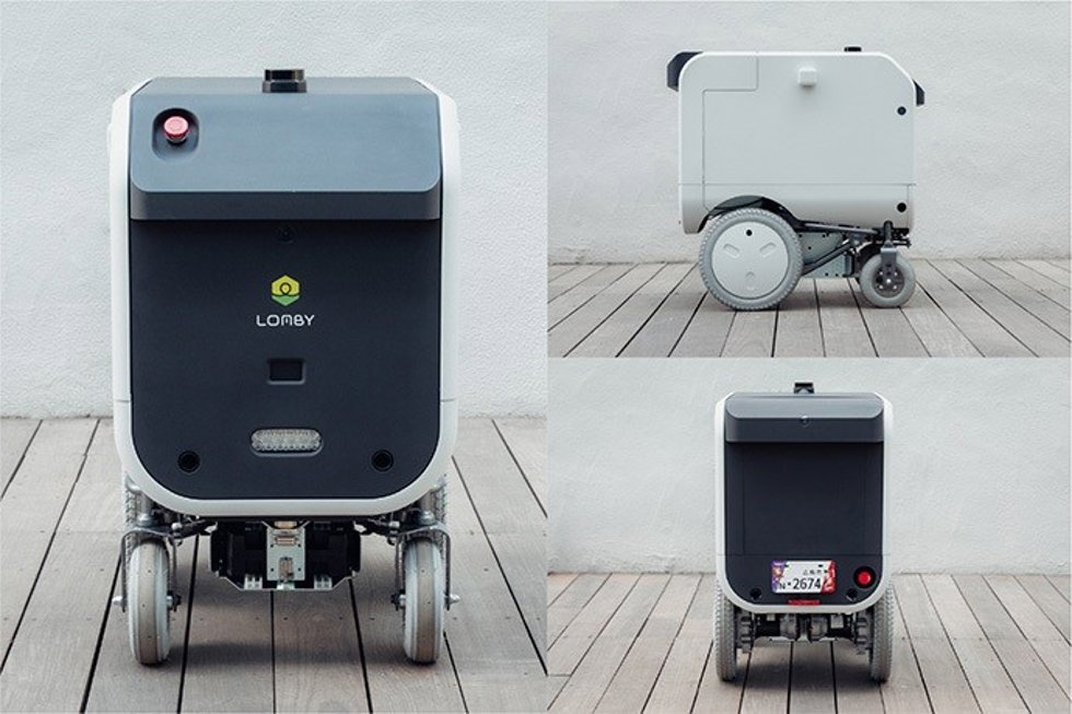 Archivo - Prototipo de robot de entrega autónomo entre Suzuki y Lomby que utiliza com base de silla de ruedas eléctrica de Suzuki