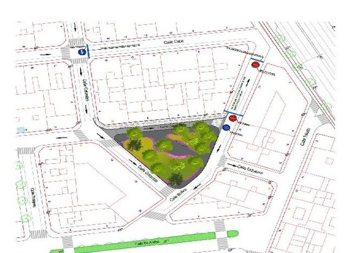 Plano 'ecomanzana' de La Calzada, Gijón