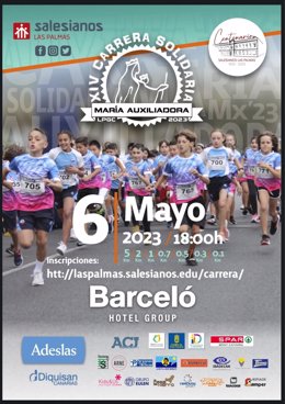 Cartel Carrera María Auxiliadora 2023 de Las Palmas de Gran Canaria