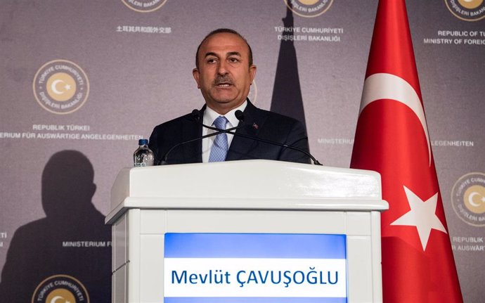 Archivo - FILED - 05 September 2018, Turkey, Ankara: Turkish Foreign Minister Mevlut Cavusoglu, speaks during a press conference in Berlin. Photo: Bernd von Jutrczenka/dpa