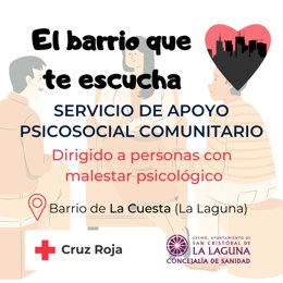 Ayuntamiento La Laguna y Cruz Roja lanzan el programa de apoyo psicosocial comunitario 'El barrio que te escucha'