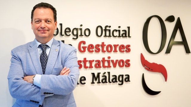 El presidente del Colegio Oficial de Gestores Administrativos de Málaga, Daniel Quijada, en una imagen de archivo