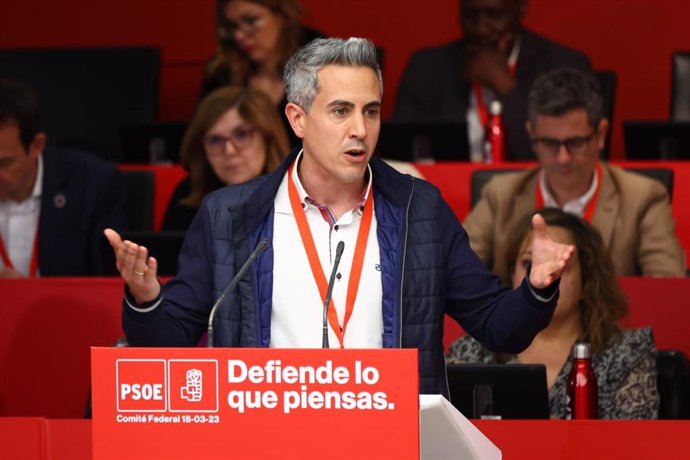 El vicepresidente de Cantabria y candidato a la Presidencia autonómica, Pablo Zuloaga, en el Comité Federal del PSOE