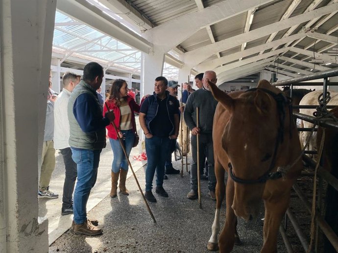 La candidata de Vox a la Presidencia del Principado, Carolina López, visita la Feria de San José en Tineo