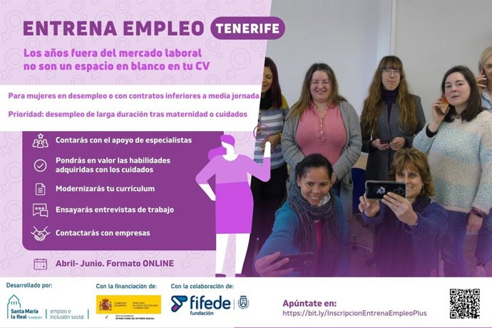 Cartel de 'Entrena Empleo +'