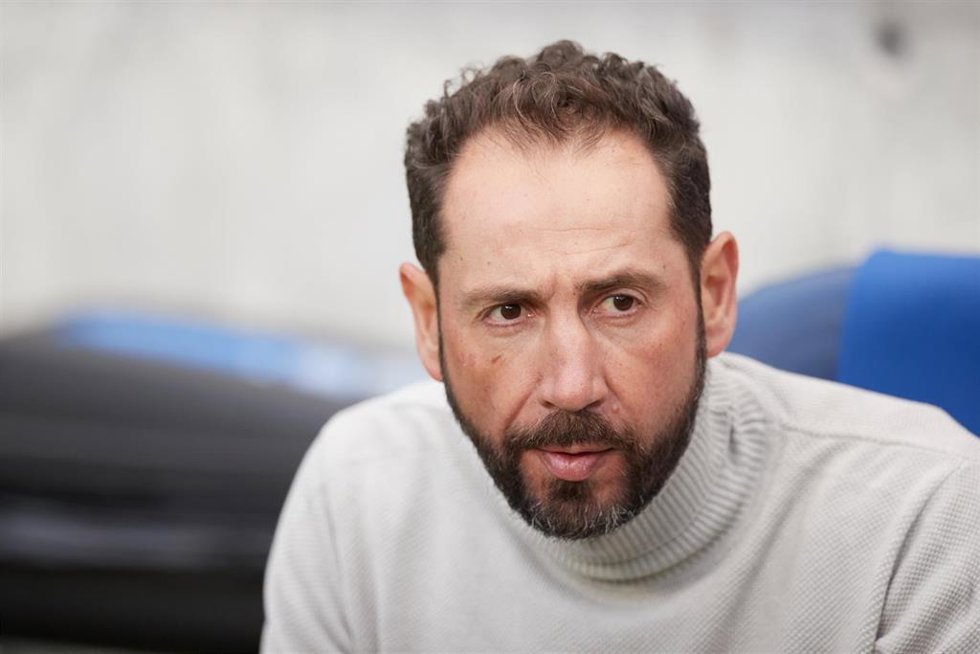 Pablo Machin head coach of Elche CF looks on during the La Liga Santander match between Real Sociedad and Elche CF at Reale Area on March 19, 2023, in San Sebastian, Spain.