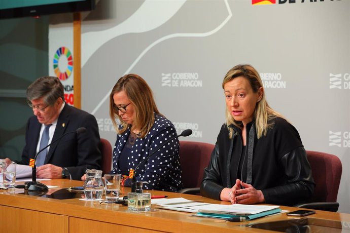 La consejera de Economía, Marta Gastón, en la rueda de prensa posterior al Consejo de Gobierno.