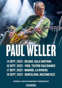 Cartell dels concerts de Paul Weller a Espanya el 2023