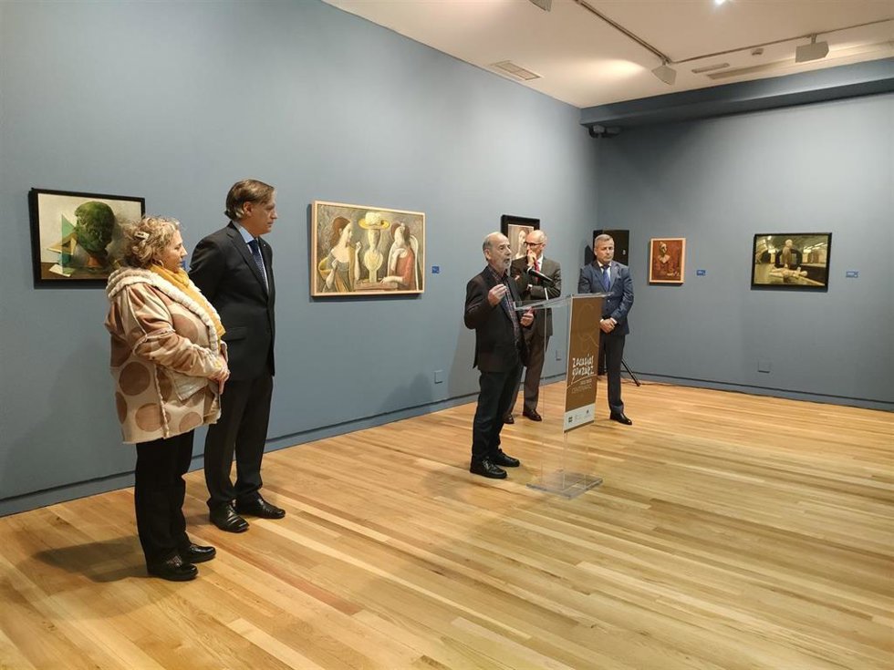 Inauguración de la exposición 'Zacarías González: Pintura' en la sala de la Fundación Caha Duero en Salamanca