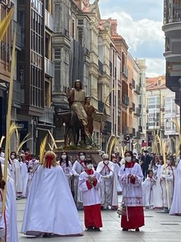 Imagen de la procesión de la Borriquilla del pasado año