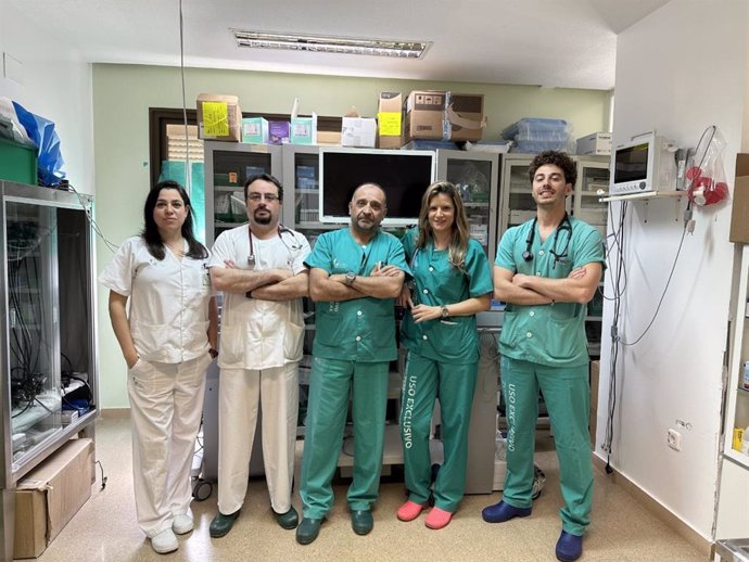 Equipo de Neumología intervencionista en el Hospital Universitario de Badajoz