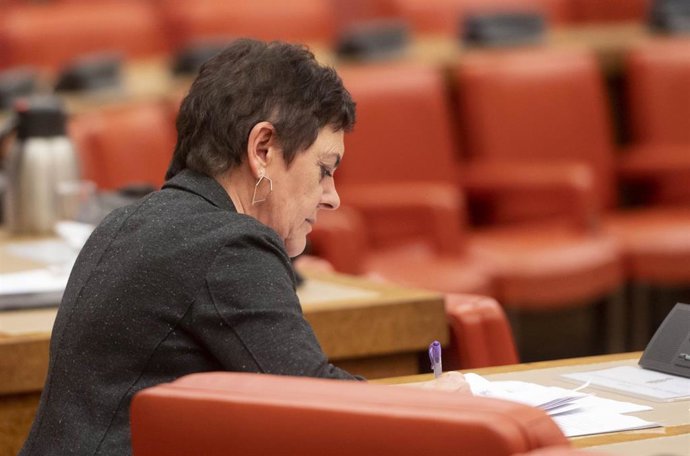 La diputada de EH Bildu en el Congreso Mertxe Aizpurua durante una reunión de la Junta de Portavoces, en el Congreso de los Diputados, a 14 de marzo de 2023, en Madrid  (España).