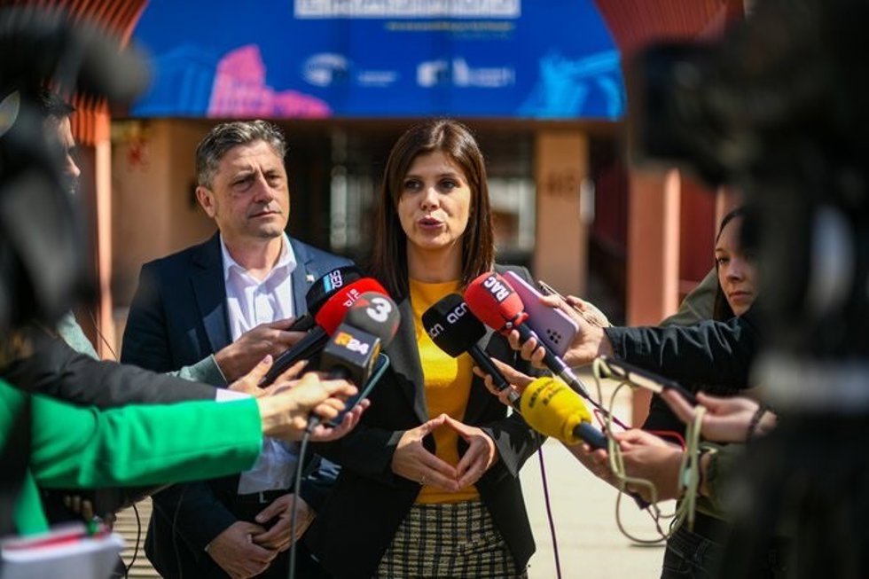 La secretaria general adjunta y portavoz de ERC, Marta Vilalta, en declaraciones en Madrid