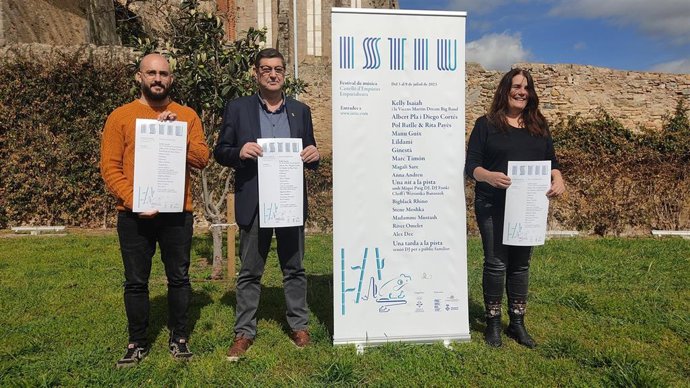 Presentación de los detalles de la tercera edición del Festival Istiu, de Castelló d'Empúries (Girona), que tendrá lugar del 3 al 9 de julio