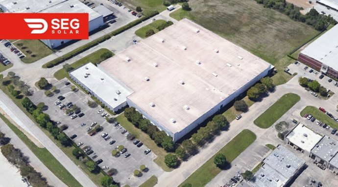Photo shows the SEG Solar's photovoltaic (PV) module manufacturing plant in Texas, the United States