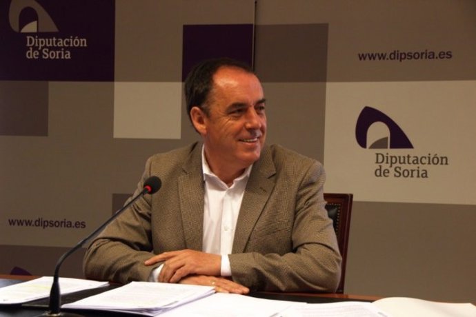 El presidente de la Diputación de Soria tras la Junta de Gobierno.
