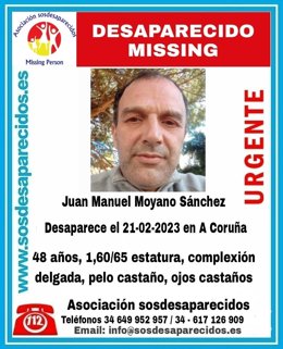Hombre que falta de su domicilio en A Coruña