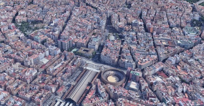 Archivo - Imagen de la zona sobre la que el Ayuntamiento de Valncia propone crear el 'bulevar cultural', en el entorno de las calles Xtiva y Guillem de Castro y eliminat el túnel.